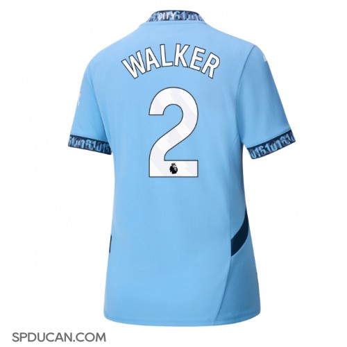 Zenski Nogometni Dres Manchester City Kyle Walker #2 Domaci 2024-25 Kratak Rukav